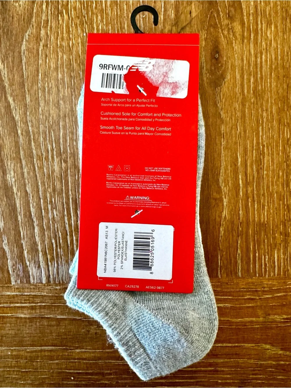 NWT 6-pack New Balance cushioned no show socks